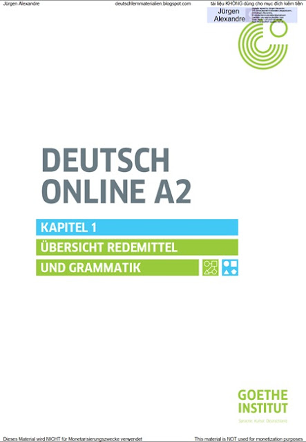 Deutsch Online A2 - Übersicht Redemittel und Grammatik