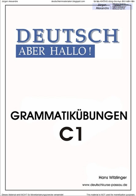 Deutsch aber HALLO - Grammatikübungen C1